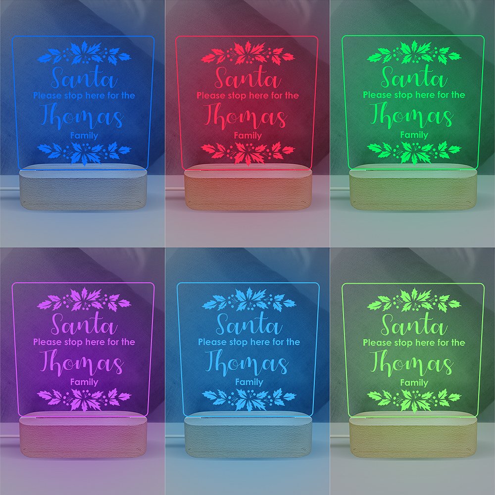 Santa Wreath Night Light