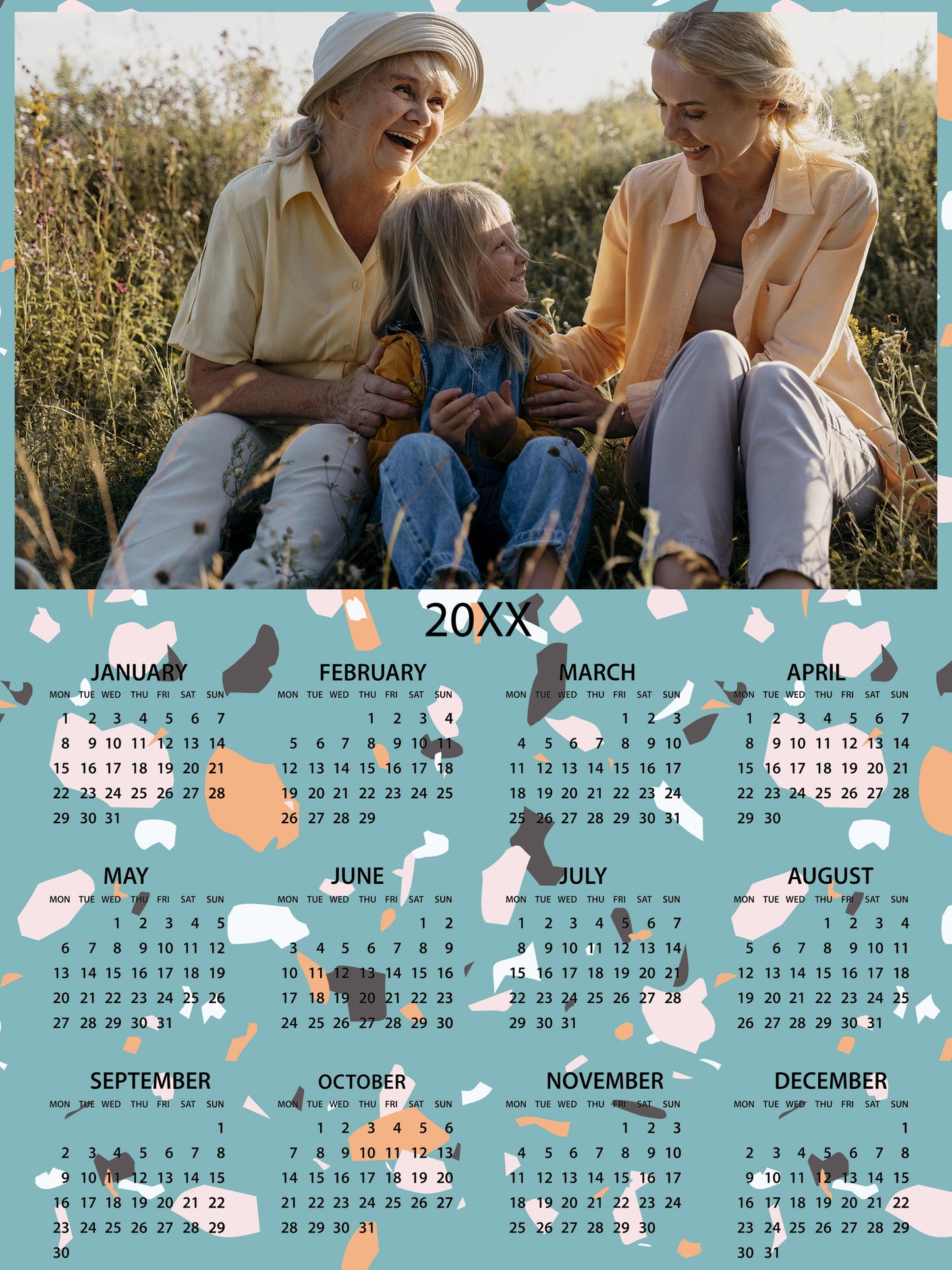 12x18" Sticky Calendar