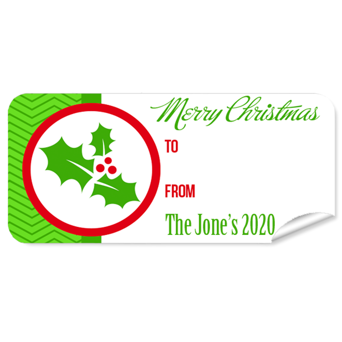 Red Holly 27pk Labels Christmas