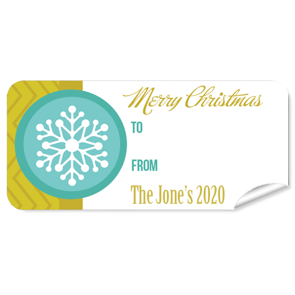 Star Snowflake 27pk Label Christmas