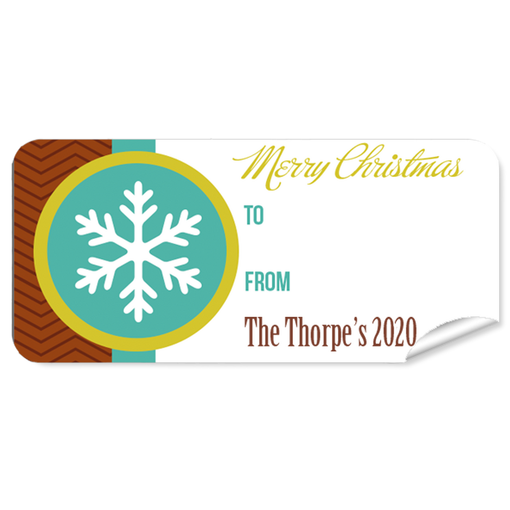 Snow Flake 27pk Labels Christmas