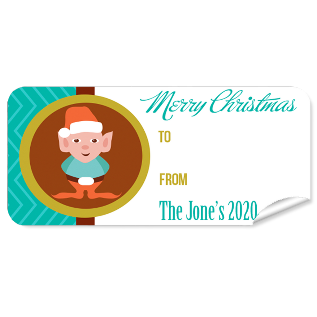 Elf 27pk Labels Christmas