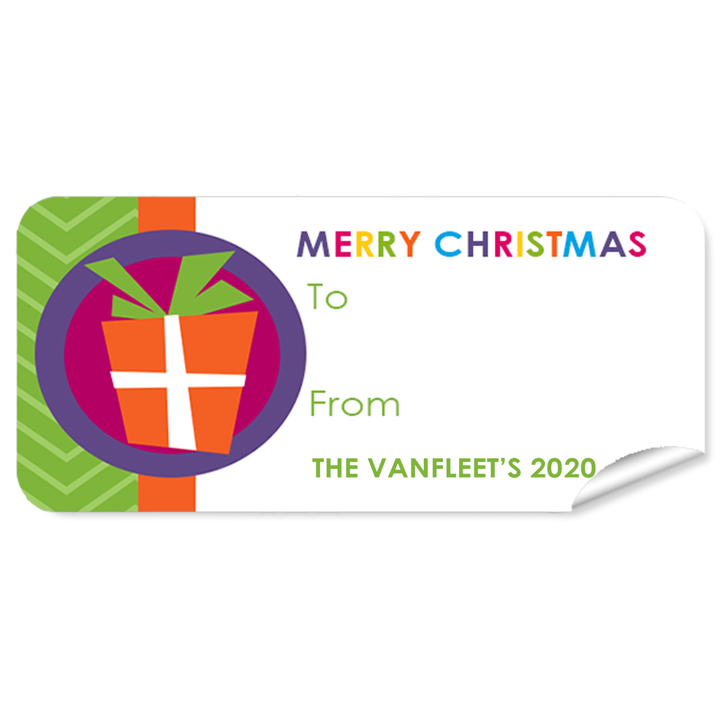 Present 27pk Labels Christmas