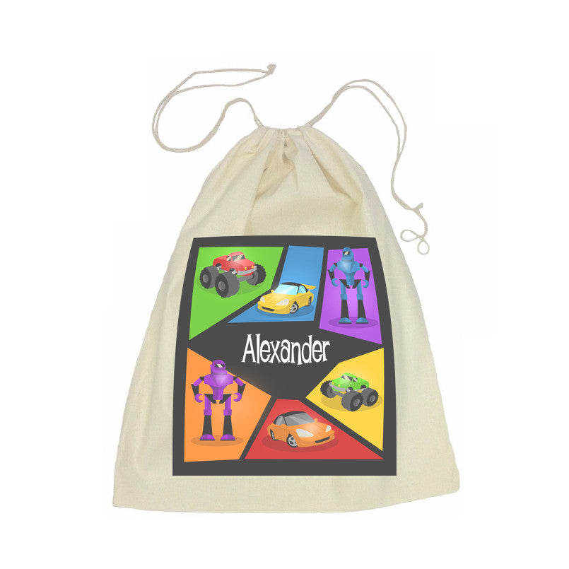 Calico Drawstring Bag - Machine