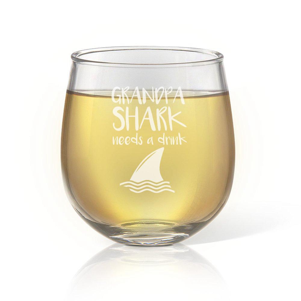 Shark Stemless Wine Glass