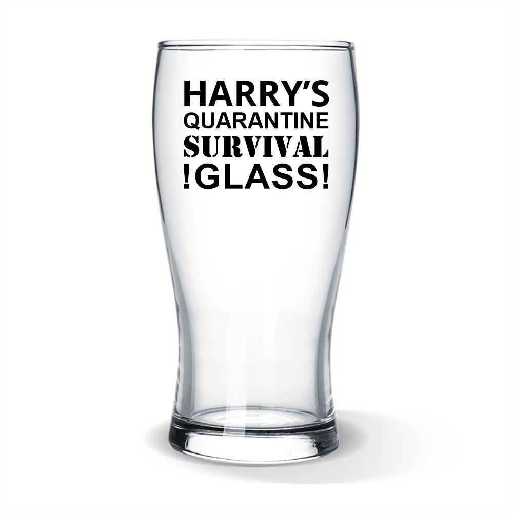 Quarantine Colour Printed Standard Beer Glass