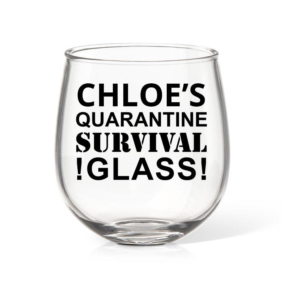 Quarantine Stemless Wine Glass