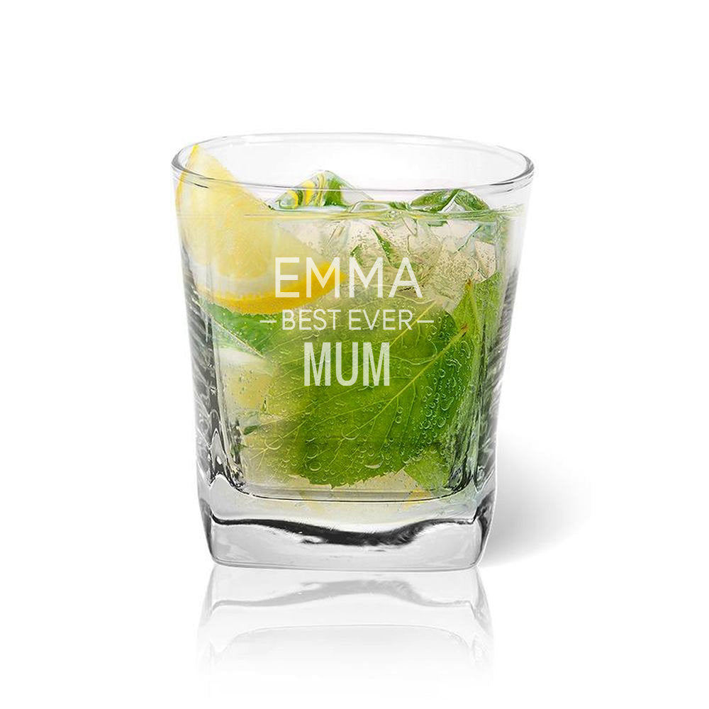 Mum in Heart Tumbler Glass