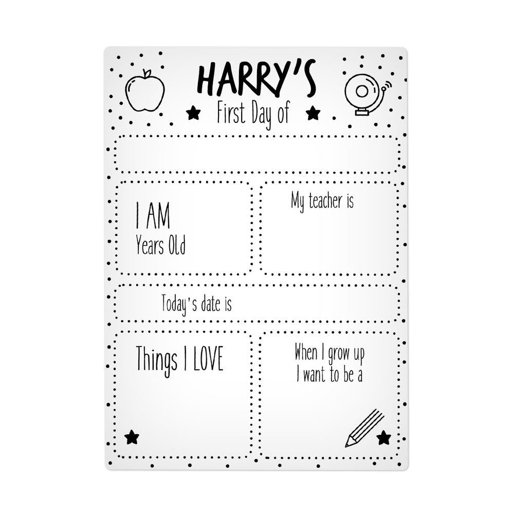 Large Black Dots First Day Sign