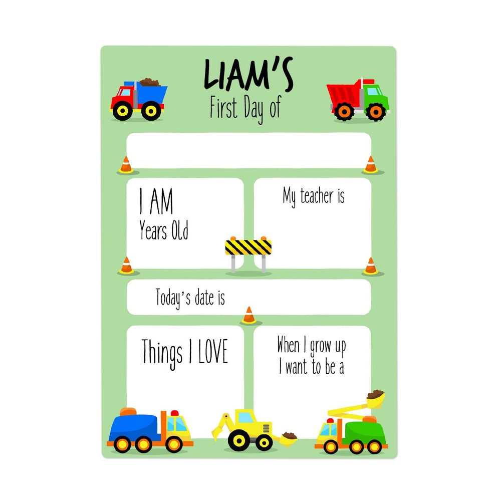 Large Truck First Day Sign