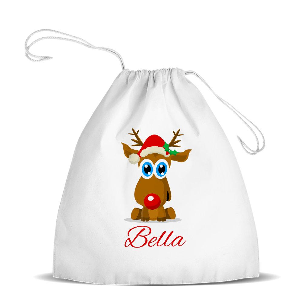 Cute Reindeer Premium Drawstring Bag