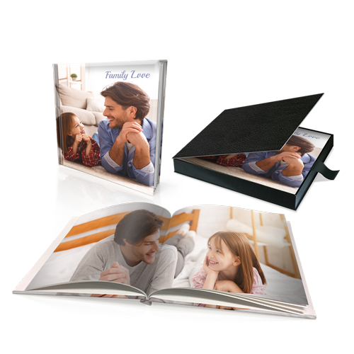 8 x 8" Premium Personalised Padded Cover Book in Presentation Box