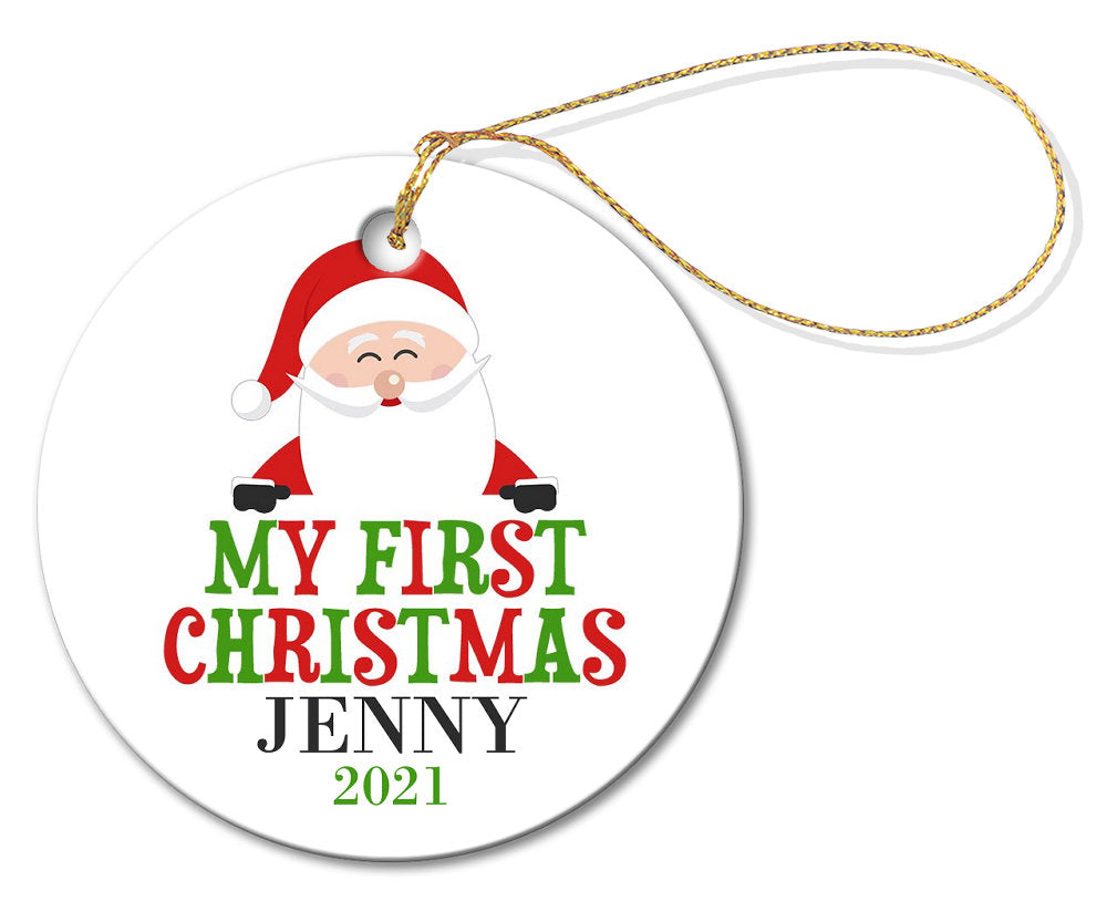 My First Round Porcelain Ornament