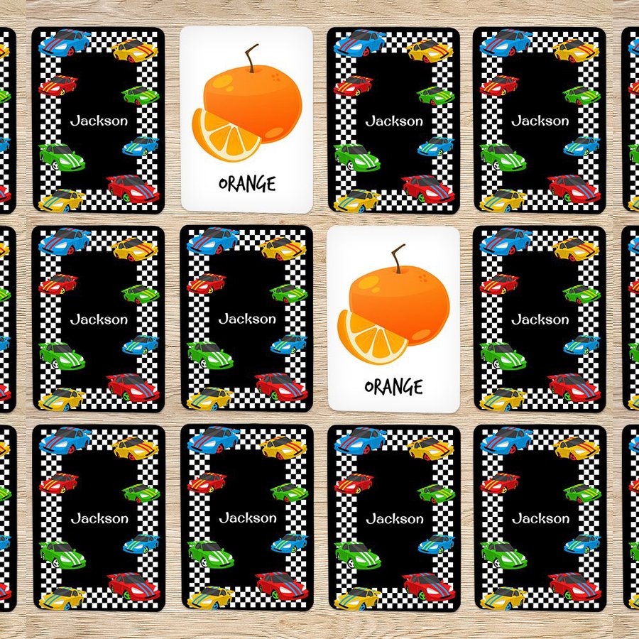 Race Cars Memory Cards