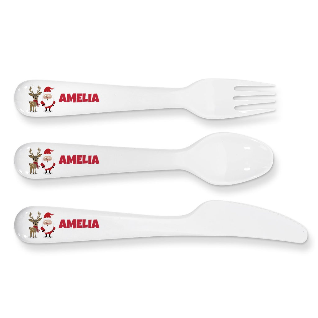 Santa & Reindeer Kids' Cutlery Set