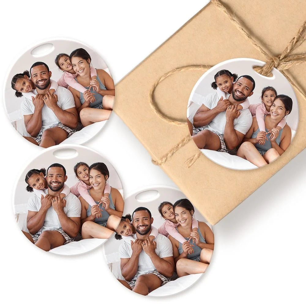Photo Acrylic Gift Tag - Set of 4