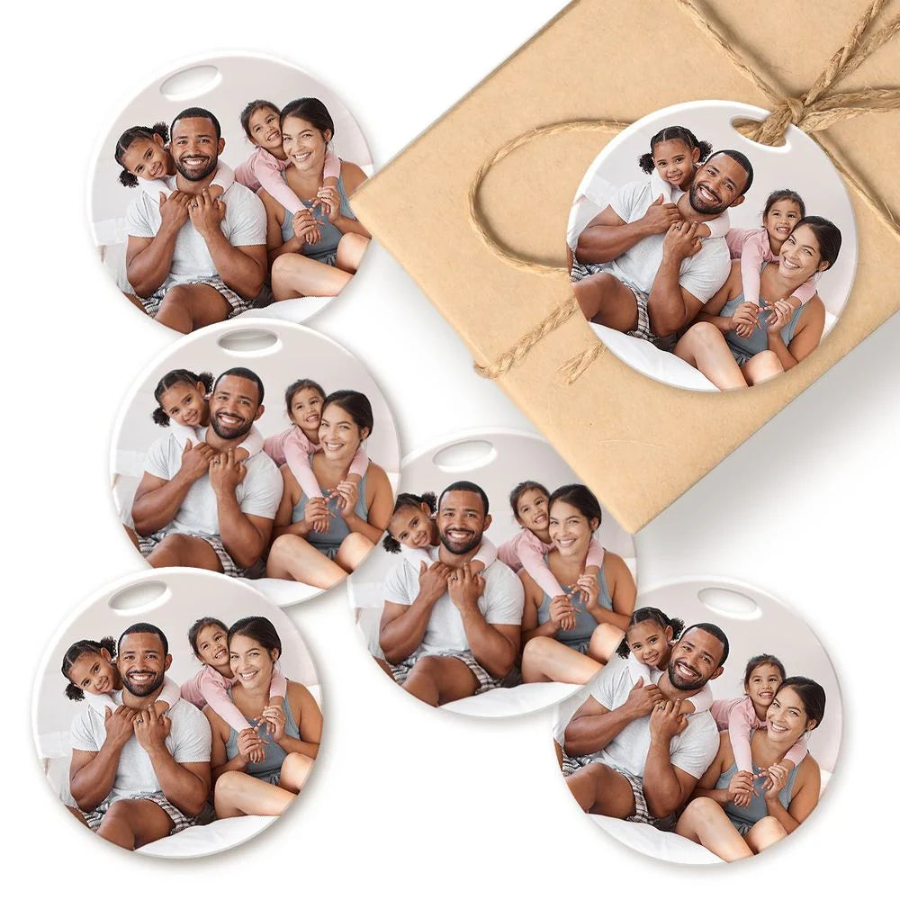 Photo Acrylic Gift Tag - Set of 6