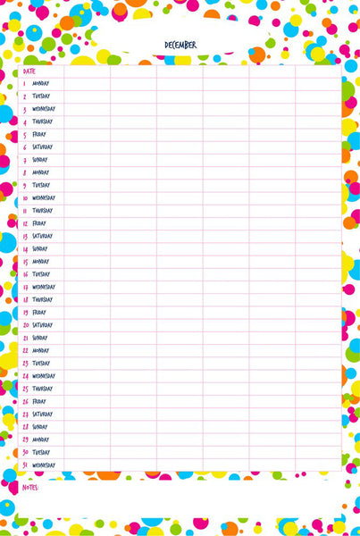 Bubbles A3 Family Planner