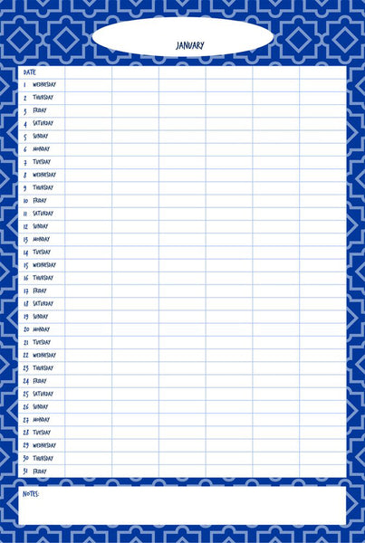 Moroccan A3 Family Planner