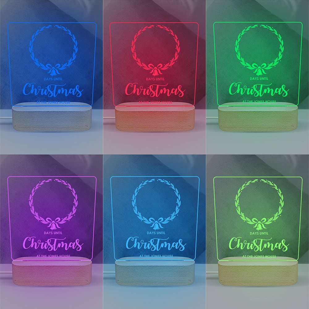 Days Until Christmas Night Light