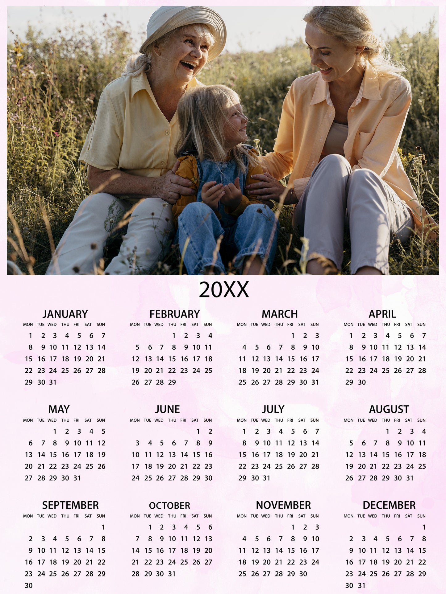 6x8" Sticky Calendar