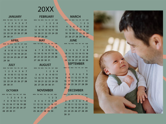 8x12" Sticky Calendar
