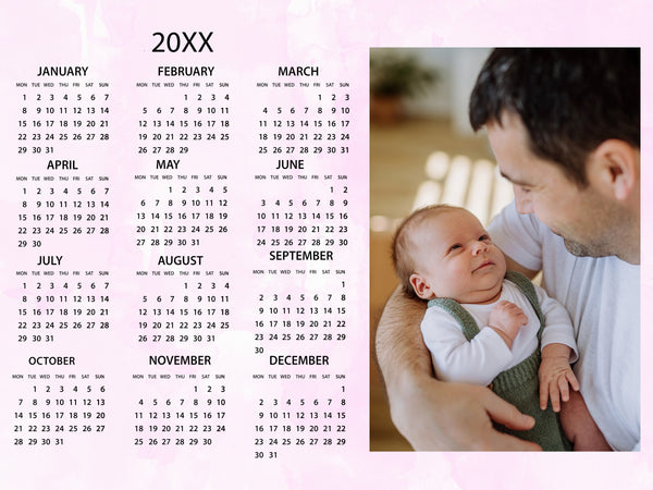 8x12" Sticky Calendar