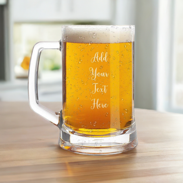 Add Your Own Message Glass Beer Mug