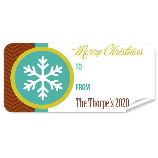 Snow Flake 27pk Labels Christmas