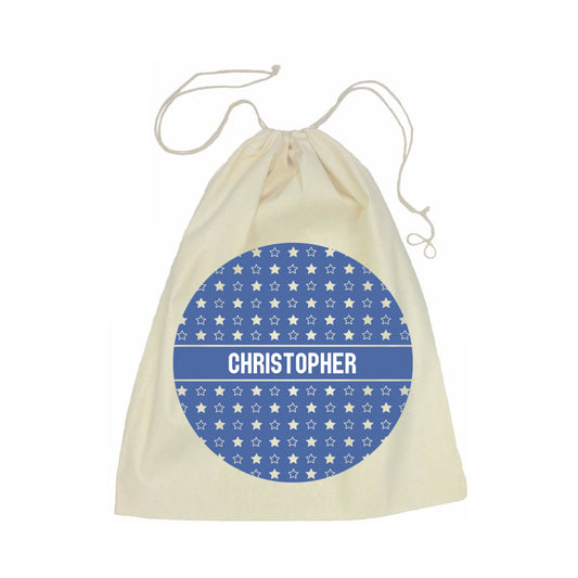 Calico Drawstring Bag - Star