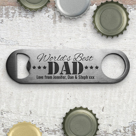 Personalised Bottle Opener – Unique Birthday Gift For Dad, Husband, Friend – Made In UK