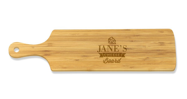 Personalised Long Rectangle Bamboo Serving Boards