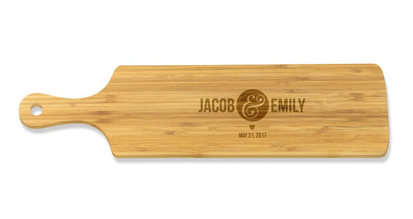 Personalised Long Rectangle Bamboo Serving Boards