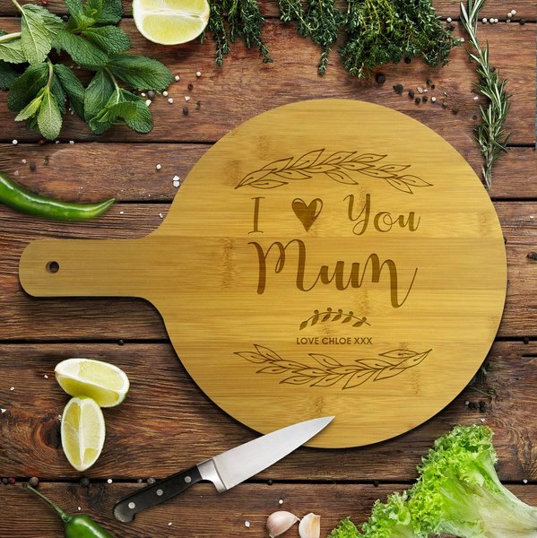 Personalised Round Bamboo Serving Boards