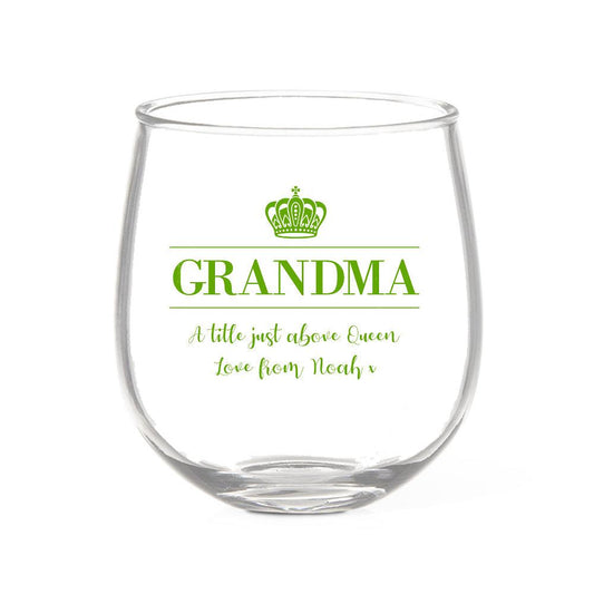 Grandma Stemless Wine Glass