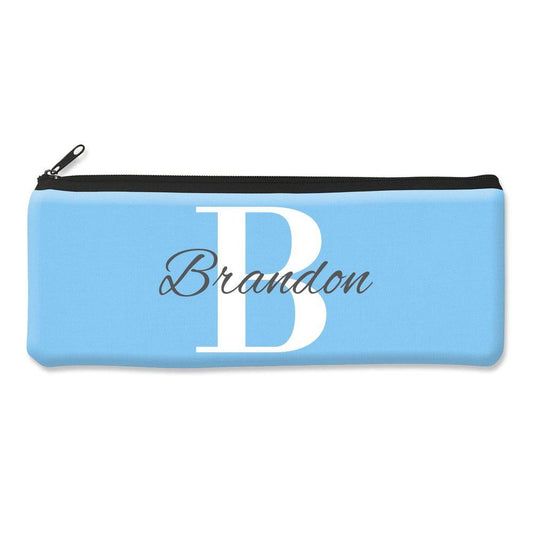 Blue Monogram Pencil Case - Large