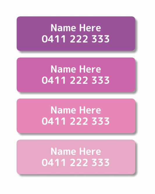 Magenta Iron On Labels 20pk