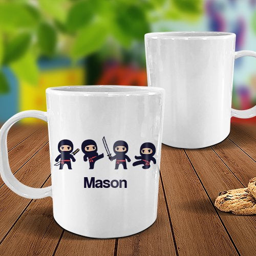 Personalised Kids&#39; White Plastic Mugs