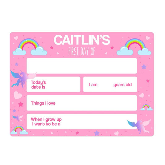 Large Rainbow First Day Sign