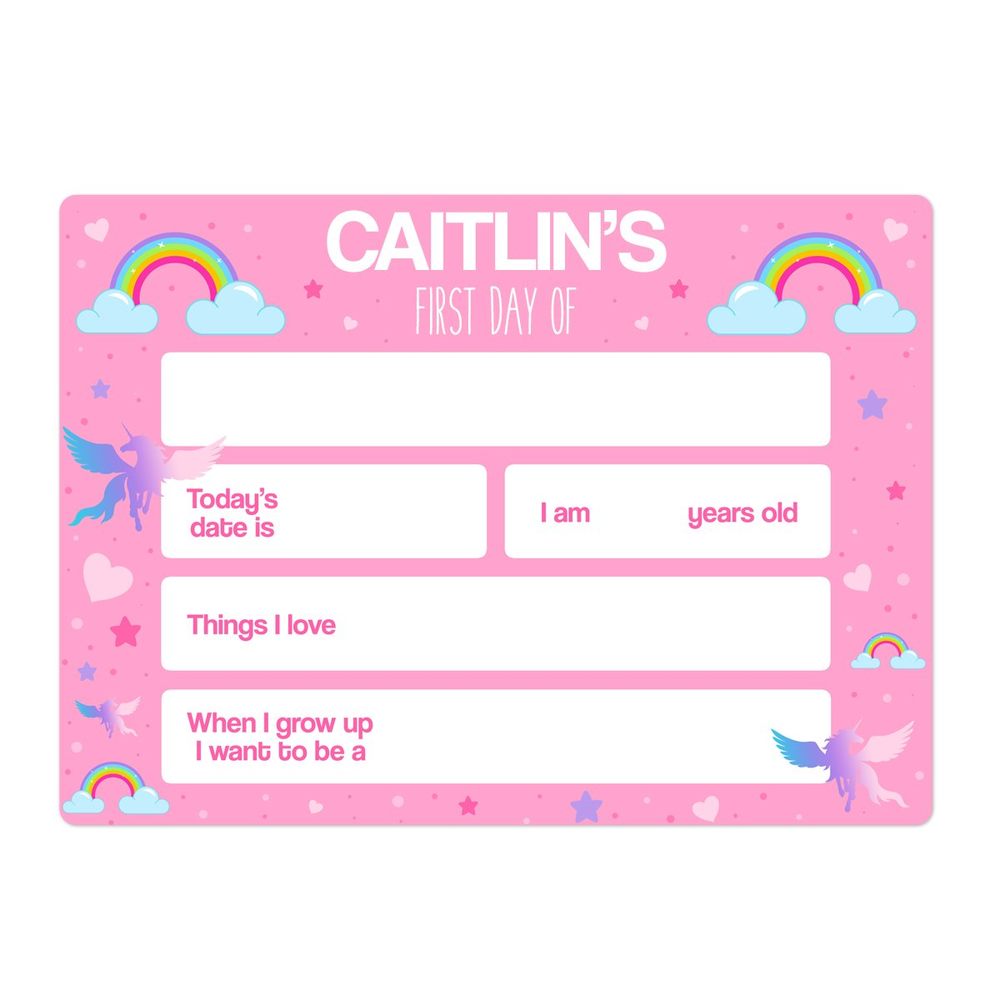 Small Rainbow First Day Sign