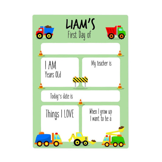 Large Truck First Day Sign