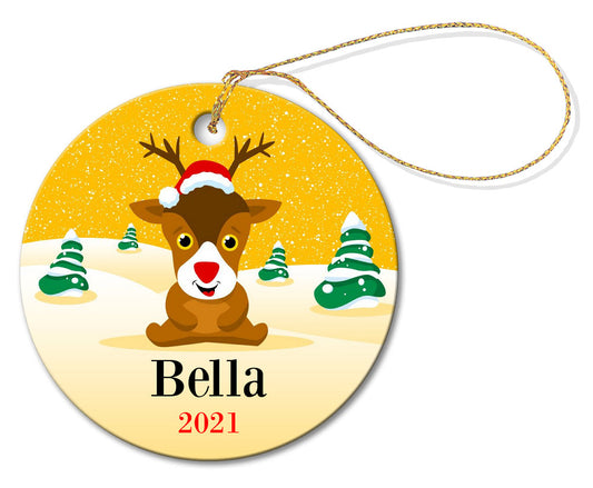 Yellow Snow Round Decoration