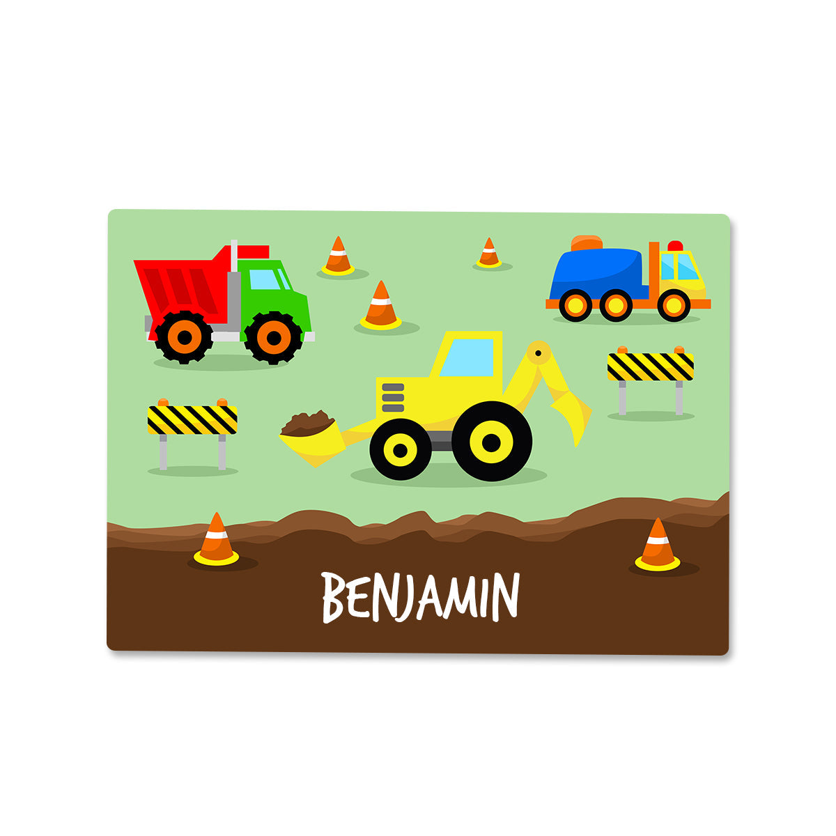 Large Construction Wipe Clean Placemat